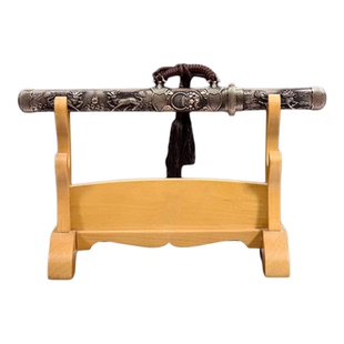 龙泉刀剑纯铜麒麟七枚小唐横刀短剑宝剑手工宝剑唐剑纯铜鞘未开刃