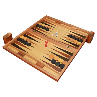 御圣百家乐双陆棋11寸木制西洋棋游戏棋绒布袋包装多省包邮