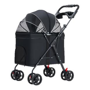 宠物小推车中大型犬狗狗猫咪手推车户外出车遛狗车可折叠遛狗神器