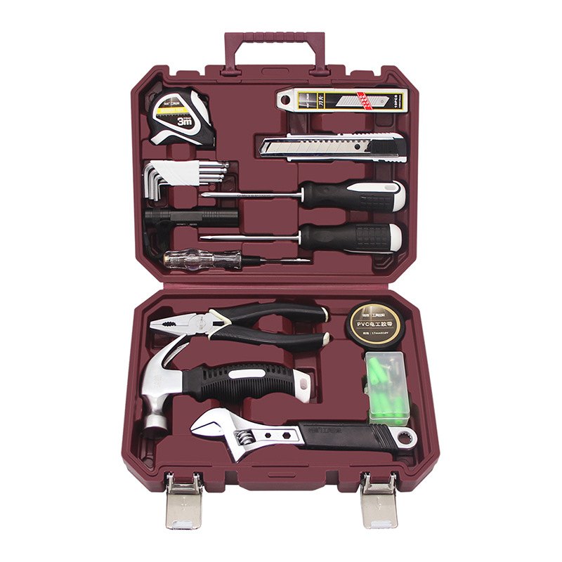 瑞德家庭五金工具箱套装日常家用维修锤子组合扳手多功能钳子手动