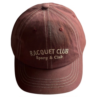 上头超赞！俱乐部风字母6cm短檐棒球帽子女深帽筒层次感鸭舌帽男