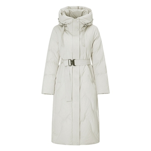 IDPAN质感温暖高级立领连帽羽绒服厚实挡风长款外套25冬季新款