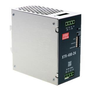 台湾明纬XTR-480开关电源12V24V36V48V导轨380V三相480W TDR-480