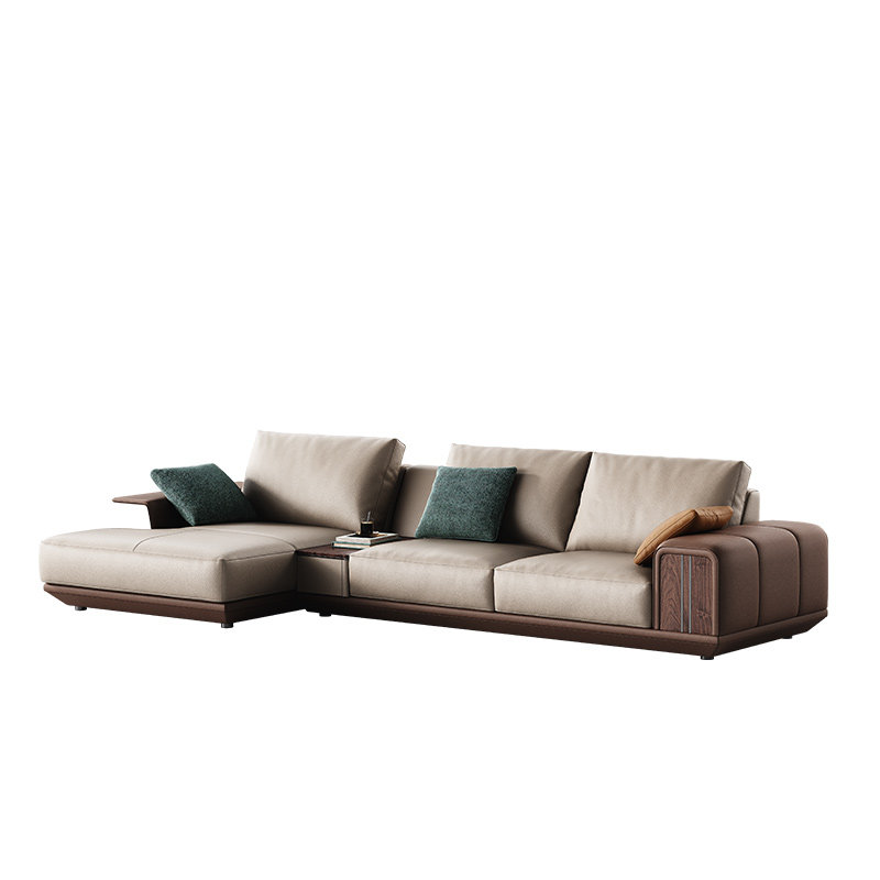 真皮沙发现代轻奢别墅贵妃sofa