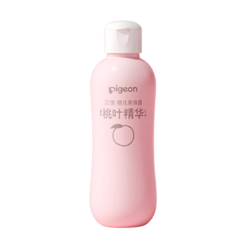 Pigeon贝亲新生婴儿专用桃叶水200ml*1瓶液体爽身粉桃子水爽身露