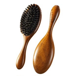 松塔猪鬃毛护发梳气垫梳养生头部经络梳子女高颜值气囊梳礼盒送人