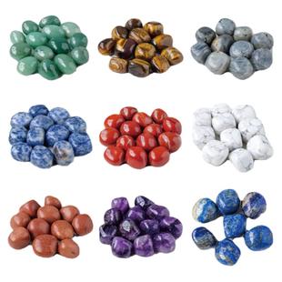 纯天然水晶彩色滚石原石打磨2-3cm大颗粒消磁水晶工艺品鱼缸造景