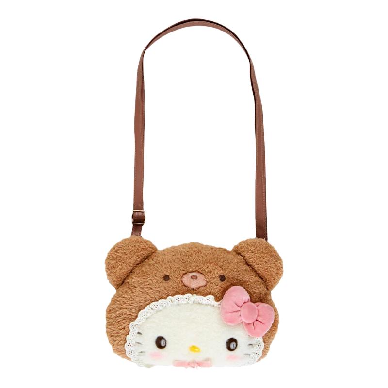 日本hellokitty正版拿铁bb凯蒂猫哈喽kt猫毛绒单肩包斜挎包小包包