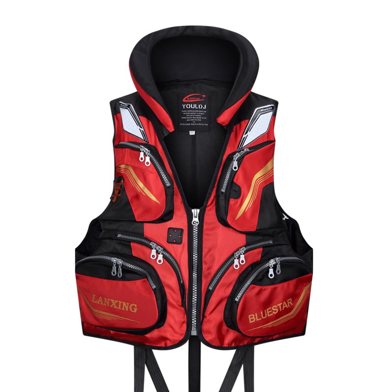 乐迪大浮力钓鱼救生衣专业船用多功能海钓背心矶钓马甲路亚服装备