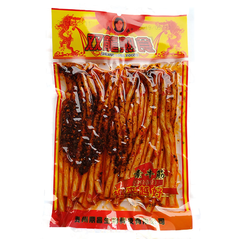 贵州特产双龙晓晓熟食辣条牛板筋218g素面筋童年麻辣小吃零食包邮