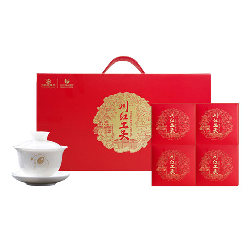 川红茶业非遗工夫红茶120g浓香型盖碗茶叶高端礼盒送礼送长辈
