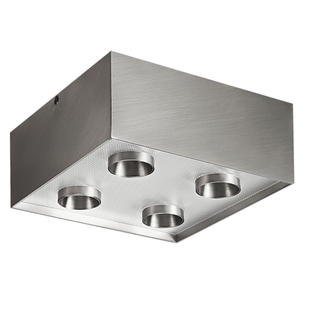 四头明装斗胆灯包豪斯吸顶灯不锈钢筒灯射灯一体超薄客厅主灯银色