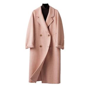 BXV双排扣双面羊绒大衣女中长款2026春新款廓形双面呢外套