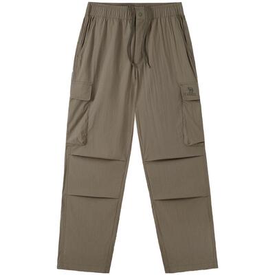 骆驼山海伞兵裤男装夏季2026凉感防晒透气户外直筒阔腿工装裤长裤