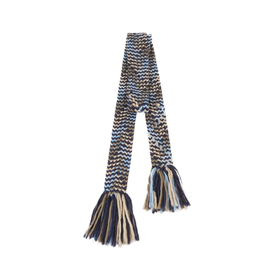 Howwell 25AW 线流手工编织 不规则结饰装饰腰带