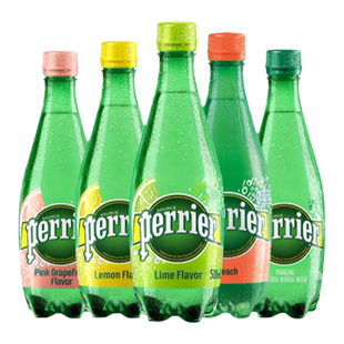 【特价促销】法国巴黎水Perrier百香果柠檬天然矿泉水气泡水500ml