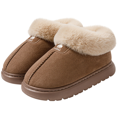 流氓兔防滑复古外穿麂皮绒棉鞋