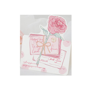 立体花束贺卡留言卡高级感手写留言卡女神节闺蜜赠送手写留言卡