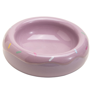Petdebby马卡龙甜甜圈陶瓷宠物碗猫碗小猫水碗粮碗双用大口径食盆