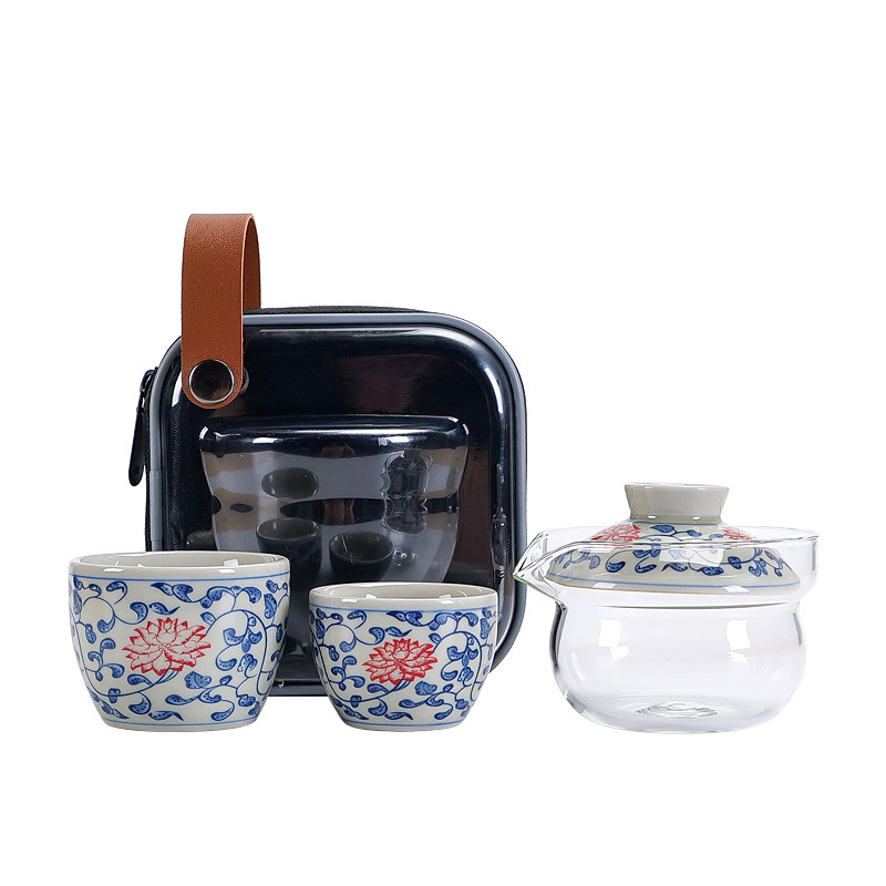 陶瓷茶具春秋随手泡快客杯简易旅行茶器家用一壶两杯配茶滤易泡壶