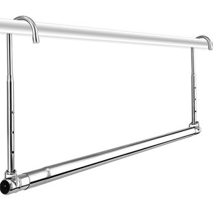 晒被子神器阳台晾衣杆不锈钢隐形伸缩杆晾衣架防盗网窗晒衣单折叠