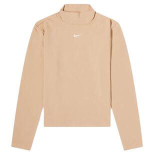 酷动城 Nike Essentials女子半高领修身弹性打底衫运动长袖DD5883