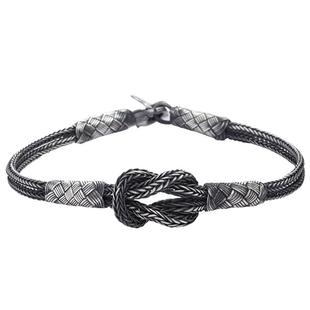 LUCKYMOJO土耳其手工编织纯银手链男女复古情侣手绳定情信物礼物