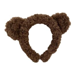 白色发箍女款洗脸专用发卡可爱小熊耳朵毛绒头饰敷面膜头箍发捆女