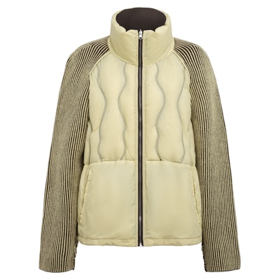 YAYA鸭鸭羽绒服2025年秋冬新款女士短款立领轻薄时尚百搭拼接外套