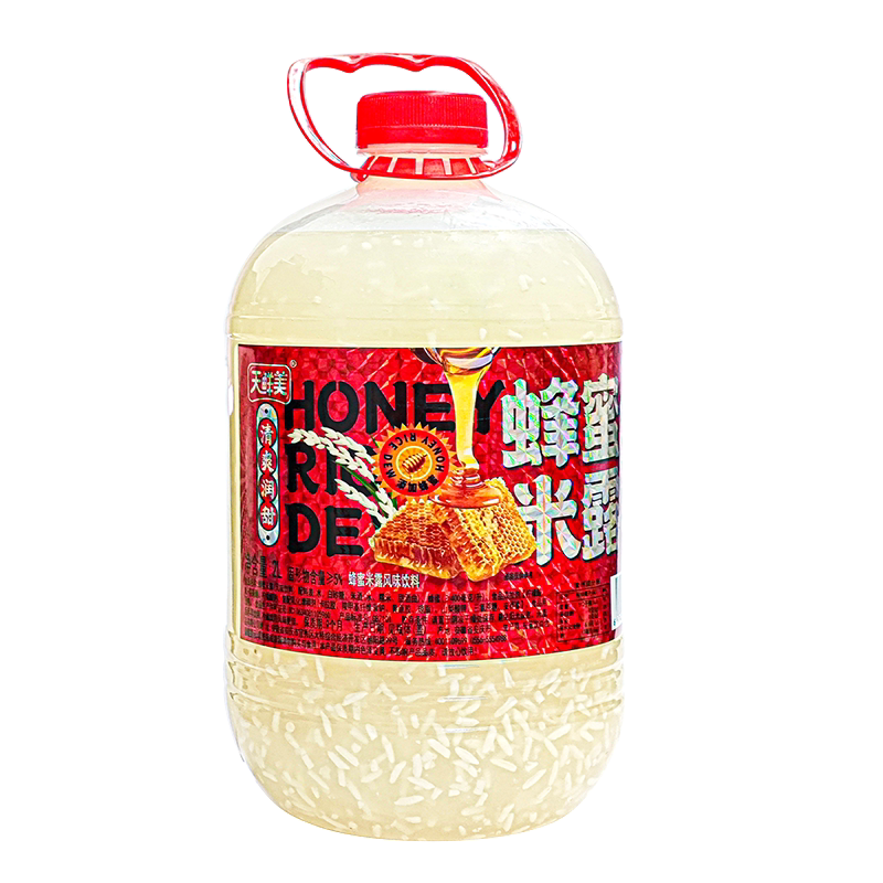 天鲜美蜂蜜米露饮料解渴休闲聚会餐饮送礼风味饮料大瓶装2L×4瓶