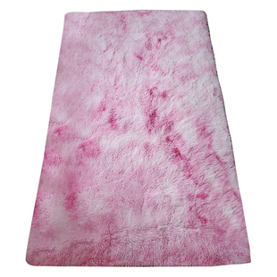ins风扎染渐变地毯少女卧室床边毯家用客厅茶几网红同款毛毯地垫