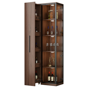 墙角转角酒柜客厅靠墙展示柜三角形柜家用中古风餐边柜储物柜7S36