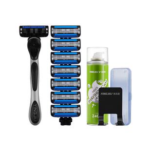 英吉利剃须刀手动刮胡刀防刮伤5层刀片五层刀头替换刀头不含刀架