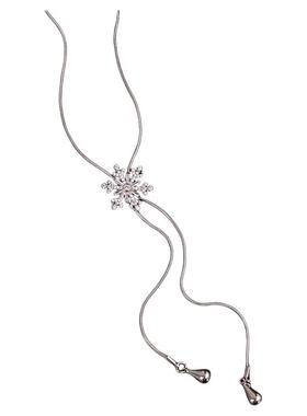 雪花吊坠长款水滴项链高级感小众