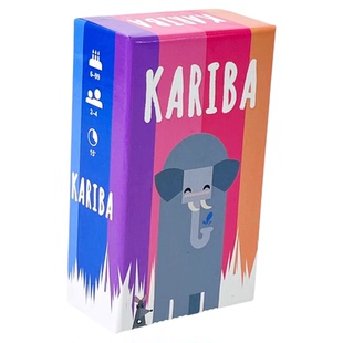 KARIBA卡里巴湖中英文桌游卡牌休闲聚会亲子儿童益智游戏小盒便携