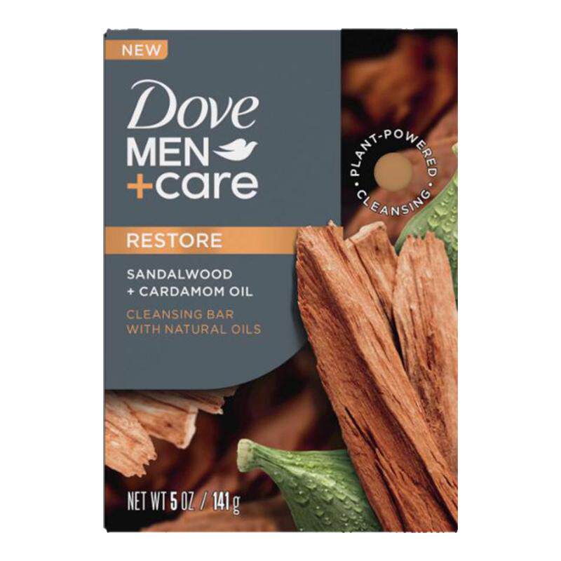 Dove Men+Care 4合1檀香豆蔻油男士清洁皂身体头发面部剃须沐浴皂