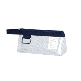 物几 防污笔袋透明大容量防水耐脏易清洁铅笔盒三角式手提文具收纳袋男女生初高中学生考场专用高颜值不撞款