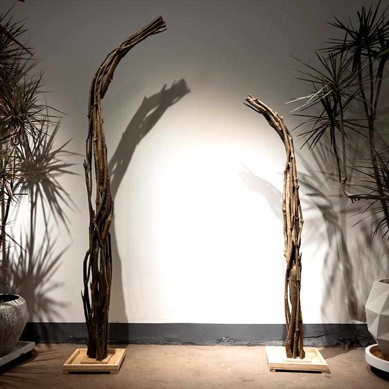 森系婚庆牛角花门羊角门树枝花艺拱门花架子弧形户外草坪婚礼道具