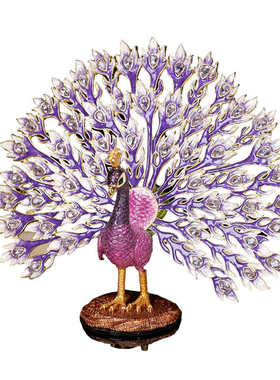 金属孔雀开屏装饰摆件