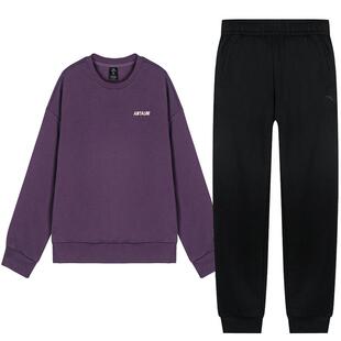 安踏运动服套装女款春秋季新款中老年妈妈装休闲卫衣长裤两件套女