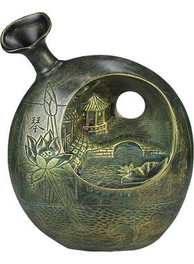 少量处理玄关手工雕刻仿青铜陶瓷