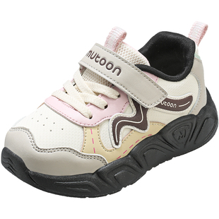 牧童童鞋儿童运动鞋春秋皮面男童轻便减震休闲跑步鞋女童休闲鞋子