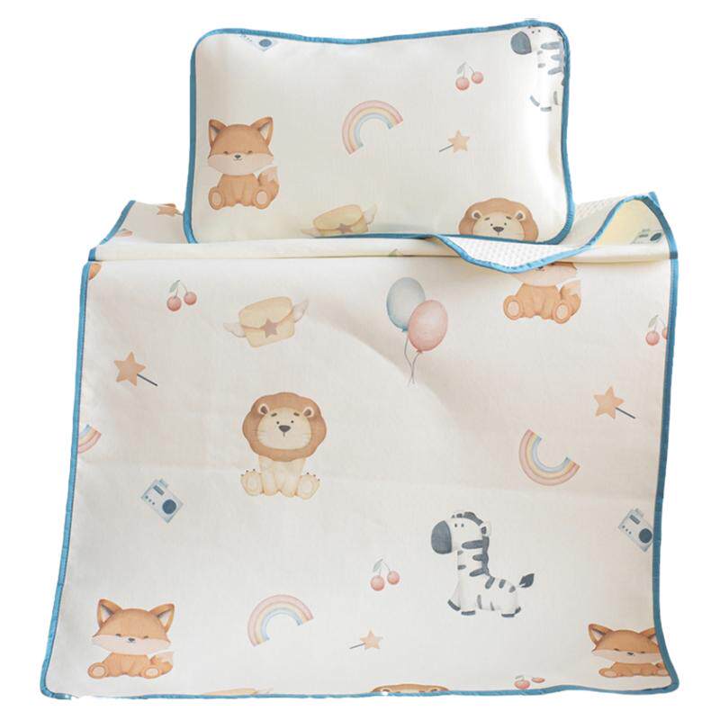 A类婴儿冰丝凉席夏季宝宝可用午睡席子儿童幼儿园拼接床专用软席.