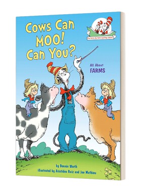 英文原版 Cows Can Moo Can You All About Farms 苏斯博士 戴帽子的猫图书馆 农场里的牛 精装 英文版 进口英语原版书籍儿童图书