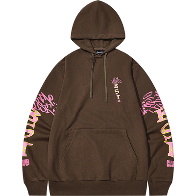 Beaster花体字印花连帽卫衣