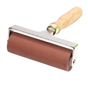 汇优美高级版画滚筒红色小号5/10/15/20cm大号版画工具材料套装木刻板橡胶木板马莲油墨颜料滚轮滚筒初学者