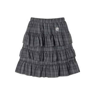 Double L2美式Y2K古早层次感蛋糕裙女亚文化穿搭荷叶边显瘦半身裙