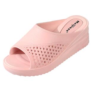 高跟凉拖鞋女2024新款夏天家居凉拖鞋外穿坡跟厚底防滑小个子增高