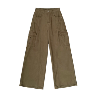 小小家 小个子小码阔腿工装裤直筒宽松长裤休闲裤150xs