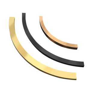 不锈钢圆弧形金属装饰条吊顶收边条U型l型包边钛金收口条拉弯定制